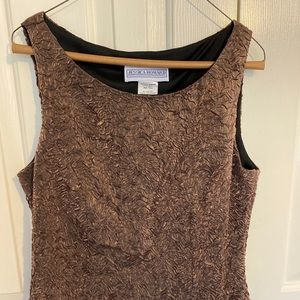 Beautiful shimmery brown crinkle holiday top